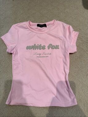 White Fox Pink Top